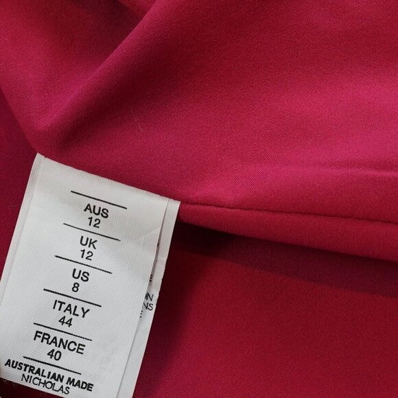 Nicholas Fuchsia Deep V Midi Dress - Size 8 - EUC - Picture 10 of 11